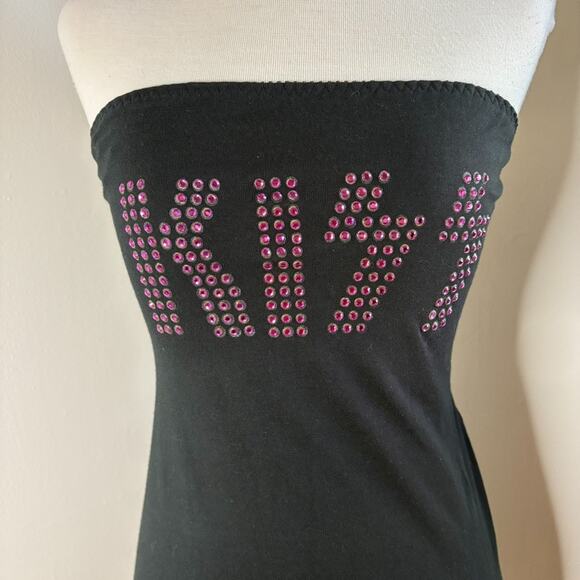 David Dalrymple Patricia Field NY Fringe Tube Top KISS Mini Dress size M y2k 90s - Picture 3 of 14